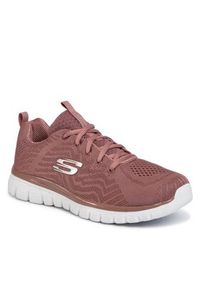 skechers - Skechers Sneakersy Get Connected 12615/MVE Różowy. Kolor: różowy. Materiał: materiał