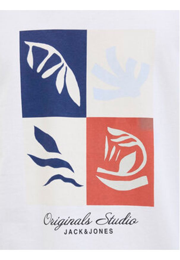 Jack & Jones T-Shirt Canggu 12277220 Biały Regular Fit. Kolor: biały. Materiał: bawełna