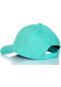 Wrangler - CZAPKA Z DASZKIEM MĘSKA WRANGLER COLOUR CAP SPECTRA GREEN W0M38U5WB. Wzór: napisy. Styl: klasyczny #8