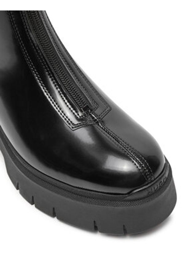 Hugo Botki Kris_Zipbootie_Brpu 50529837 Czarny. Kolor: czarny. Materiał: skóra
