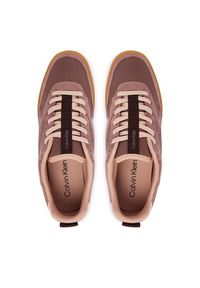 Calvin Klein Sneakersy Low Pro Runner Refl Mesh Sue HW0HW03100 Brązowy. Kolor: brązowy. Materiał: skóra, zamsz #4