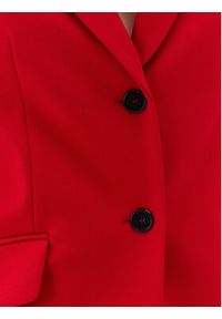 Karl Lagerfeld - KARL LAGERFELD Marynarka 230W1402 Czerwony Regular Fit. Typ kołnierza: dekolt w karo. Kolor: czerwony. Materiał: syntetyk #4