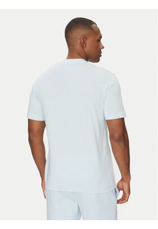 Lacoste T-Shirt TH7618 Błękitny Regular Fit. Kolor: niebieski. Materiał: syntetyk