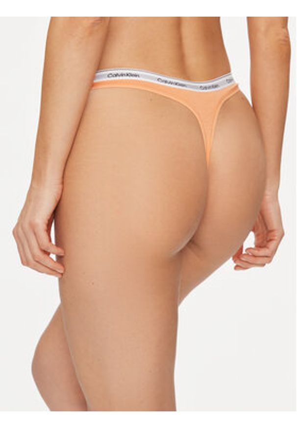 Calvin Klein Underwear Komplet 3 par stringów 000QD5209E Kolorowy. Materiał: bawełna. Wzór: kolorowy