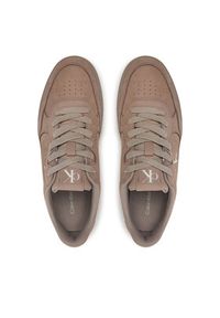 Calvin Klein Jeans Sneakersy YM0YM01256 Beżowy. Kolor: beżowy. Materiał: nubuk, skóra