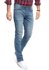 Mustang - SPODNIE MĘSKIE MUSTANG Jeans Vegas Slim Fit Mid Blue 1007753 5000 313