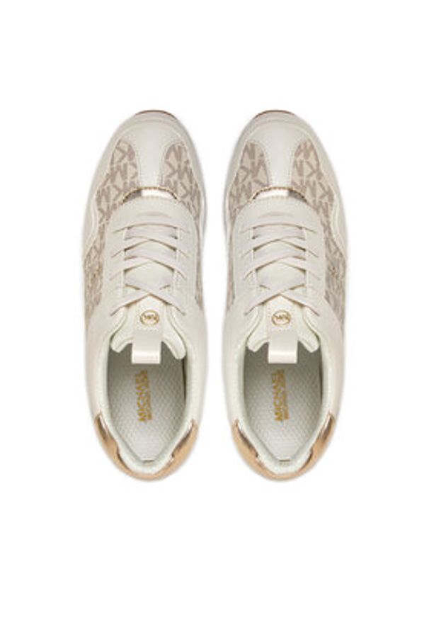 MICHAEL Michael Kors Sneakersy Raina Trainer 43R4RNFSAB Écru. Kolor: kremowy. Materiał: skóra