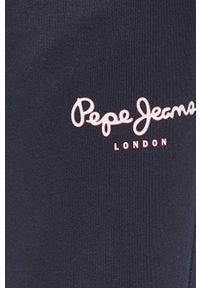 Pepe Jeans spodnie bawełniane GEORGE JOGGER męskie kolor granatowy z nadrukiem. Kolor: niebieski. Materiał: bawełna. Wzór: nadruk #3