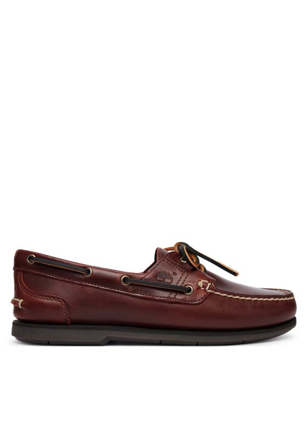 Timberland Mokasyny Classic Boat 2 Eye TB0250452141 Bordowy. Kolor: czerwony. Materiał: skóra