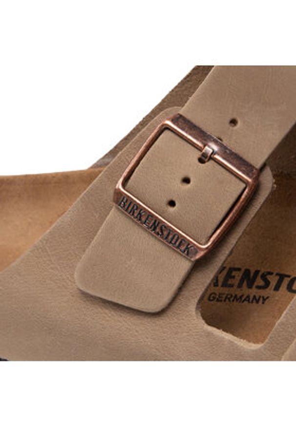 Birkenstock Klapki Arizona 0352201 Brązowy. Kolor: brązowy. Materiał: nubuk, skóra