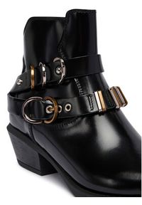 Pinko - PINKO Botki Ankle Boot Box Calf SD0343 P114 Z99 Czarny. Kolor: czarny. Materiał: skóra, lakier #3