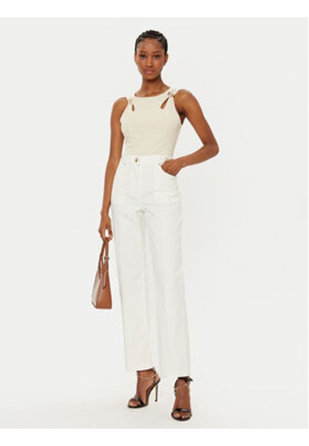 Marciano Guess Spodnie materiałowe 4BGA02 7173A Écru Regular Fit. Kolor: kremowy. Materiał: bawełna