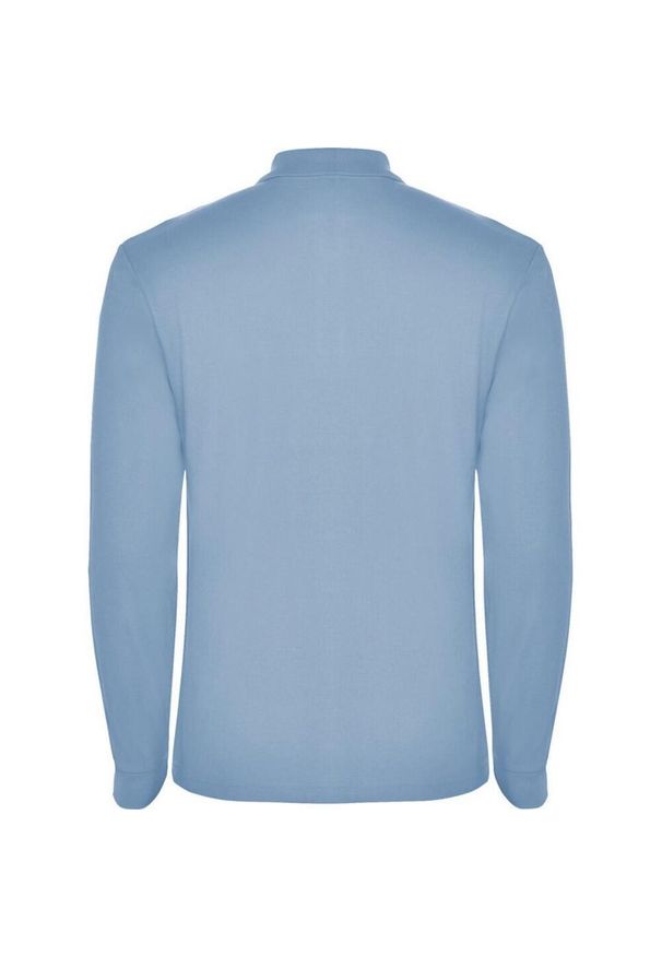 ROLY - Męska Koszulka Polo Z Długim Rękawem Estrella. Typ kołnierza: polo. Kolor: niebieski. Długość rękawa: długi rękaw. Długość: długie