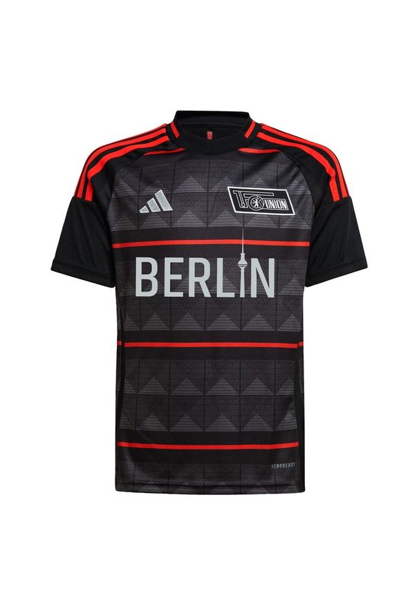 Adidas - Koszulka 1. FC Union Berlin 24/25 Away Kids. Kolor: czarny, czerwony, wielokolorowy, różowy. Materiał: materiał