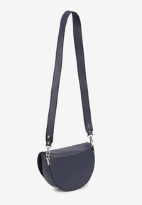 Renee - Granatowa Torebka w Półokrągłym Kształcie Tanalinea. Kolor: niebieski. Styl: elegancki, casual. Rodzaj torebki: na ramię