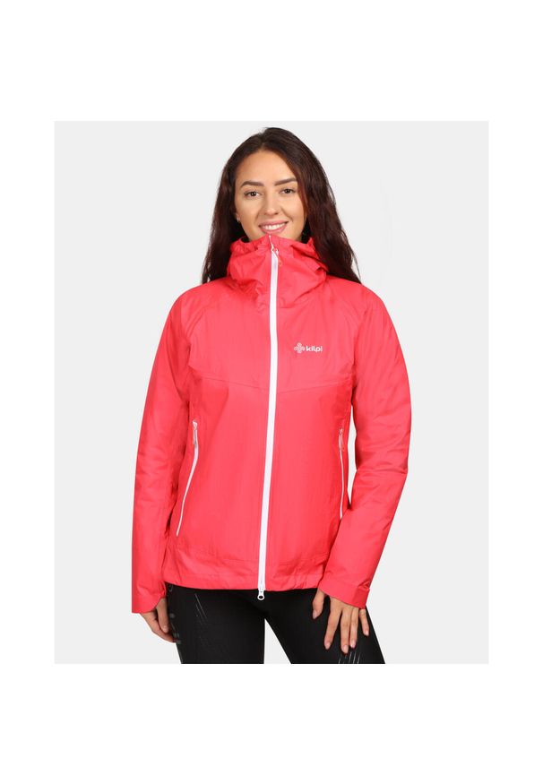 Damska kurtka typu hardshell Kilpi HURRICANE-W. Kolor: różowy. Materiał: nylon. Sport: bieganie