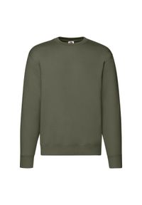 FRUIT OF THE LOOM - Męska Bluza Rozpinana Premium. Kolor: zielony