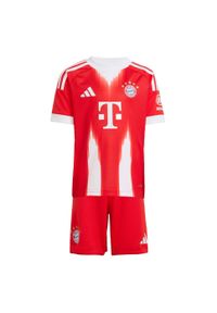 Adidas - Zestaw FC Bayern 25/26 Home Mini Kids. Kolor: czerwony. Sport: piłka nożna