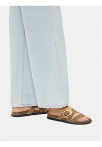 Gino Rossi Klapki MOIRA-E252765LM Khaki. Kolor: brązowy. Materiał: zamsz, skóra