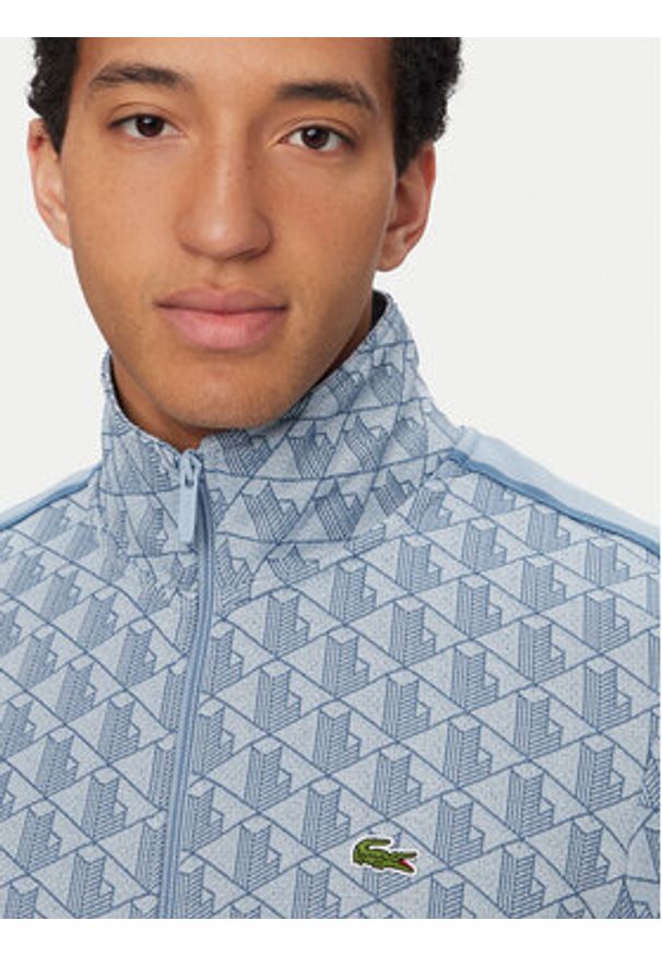 Lacoste Bluza SH1368 Niebieski Regular Fit. Kolor: niebieski. Materiał: syntetyk, bawełna