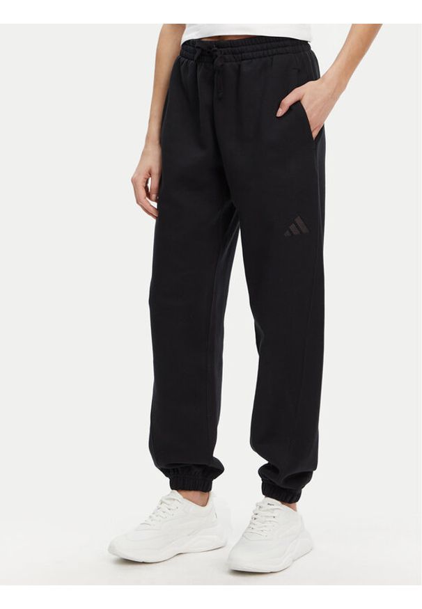 Adidas - adidas Spodnie dresowe ALL SZN Fleece IW1024 Czarny Loose Fit. Kolor: czarny. Materiał: syntetyk, bawełna
