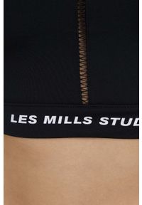 Reebok top treningowy Les Mills® HD4148 kolor czarny. Kolor: czarny. Materiał: skóra, dzianina, materiał. Wzór: ze splotem #2