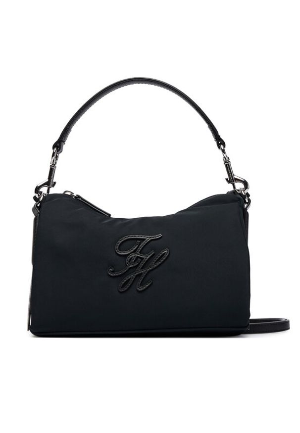 TOMMY HILFIGER - Tommy Hilfiger Torebka Th Elevated Nylon Mini Crossover AW0AW18623 Czarny. Kolor: czarny. Materiał: skórzane