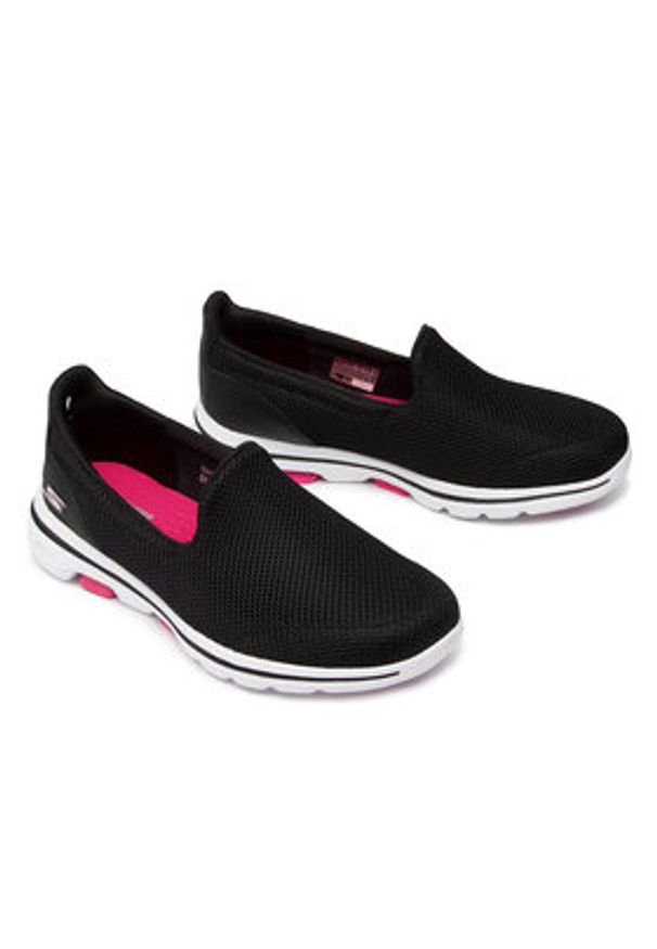 skechers - Skechers Półbuty Go Walk 5 15901/BKHP Czarny. Kolor: czarny. Materiał: materiał