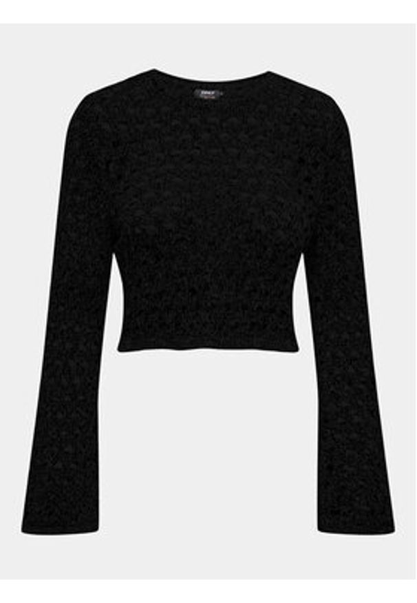 only - ONLY Sweter Emina 15309502 Czarny Regular Fit. Kolor: czarny. Materiał: bawełna