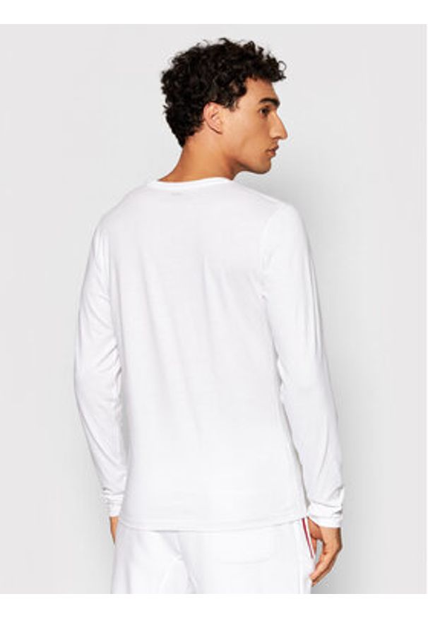 Alpha Industries Longsleeve Basic Small Logo 198517 Biały Regular Fit. Kolor: biały. Materiał: bawełna. Długość rękawa: długi rękaw
