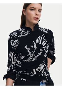 Desigual Sweter 25SWJF04 Czarny Regular Fit. Kolor: czarny. Materiał: syntetyk