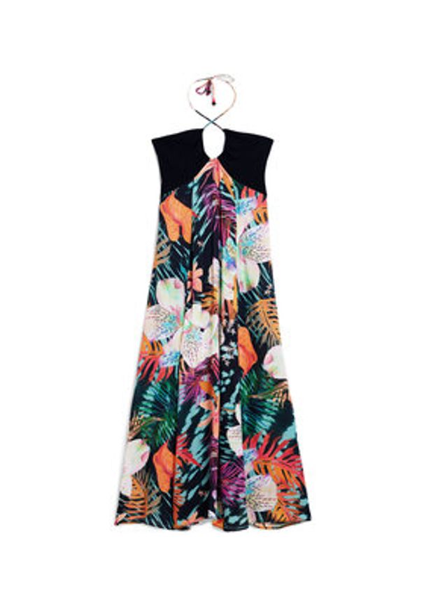 Desigual Sukienka letnia Daikiri Cord 26SWVW63 Kolorowy Regular Fit. Materiał: wiskoza. Wzór: kolorowy. Sezon: lato