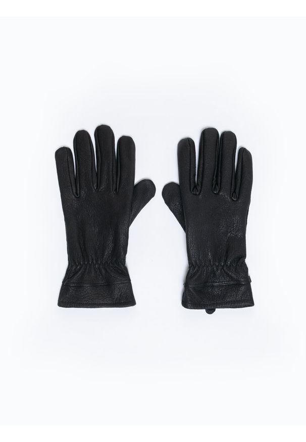 Big-Star - Rękawiczki męskie skórzane Kejtan 906. Kolor: czarny. Materiał: skóra. Sezon: jesień, zima. Styl: elegancki, biznesowy