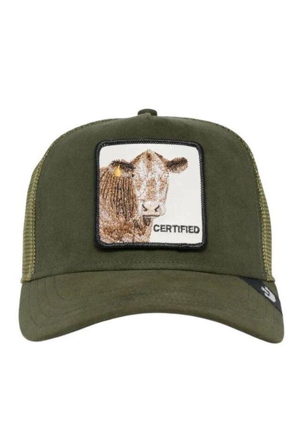 Czapka Goorin Bros The Suede Cow Zielona. Kolor: czarny