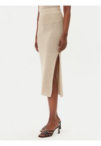 Marella Spódnica ołówkowa Arak2 2513301022 Beżowy Slim Fit. Kolor: beżowy. Materiał: bawełna
