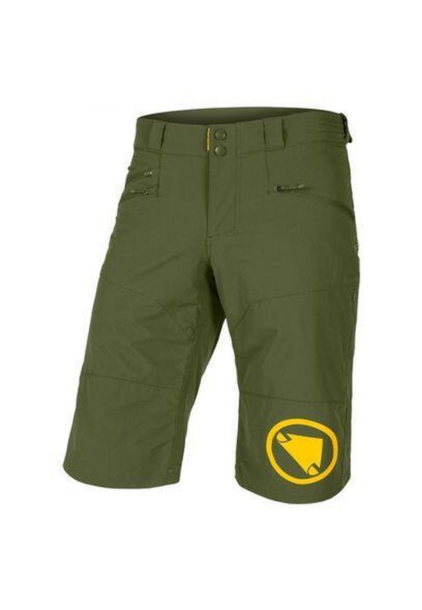 ENDURA - Spodenki rowerowe męskie Endura Singletrack II Short. Kolor: zielony. Sport: kolarstwo