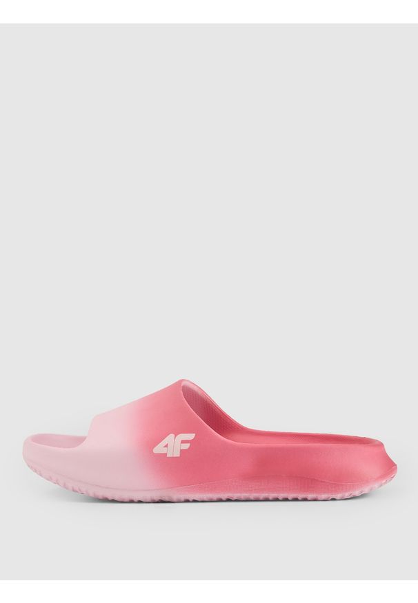 4f - 4F Klapki damskie - różowe 39. Okazja: na co dzień, na plażę. Kolor: różowy. Materiał: syntetyk, materiał. Sezon: lato. Styl: casual