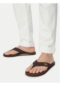 Quiksilver Japonki EO-DUNE CQ10036MGG Brązowy ciemny. Kolor: brązowy. Materiał: skóra #5