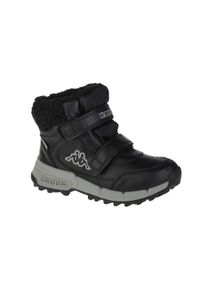 Buty Ocieplane Dziecięce Kappa Czarno-Szare 260906K-1116. Kolor: czarny, szary, wielokolorowy. Sezon: zima. Sport: turystyka piesza