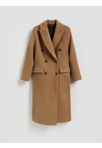 Reserved - Płaszcz z wełną Bellandi - beżowy. Kolor: beżowy. Materiał: wełna #1