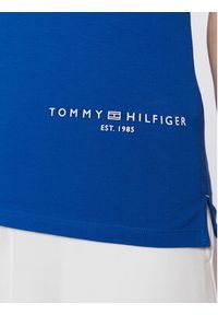 TOMMY HILFIGER - Tommy Hilfiger Polo Logo WW0WW37628 Niebieski Slim Fit. Typ kołnierza: polo. Kolor: niebieski. Materiał: bawełna