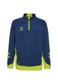 Kurtka dziecięca Hummel hmlLEAD half zip. Kolor: niebieski. Materiał: materiał. Wzór: nadruk