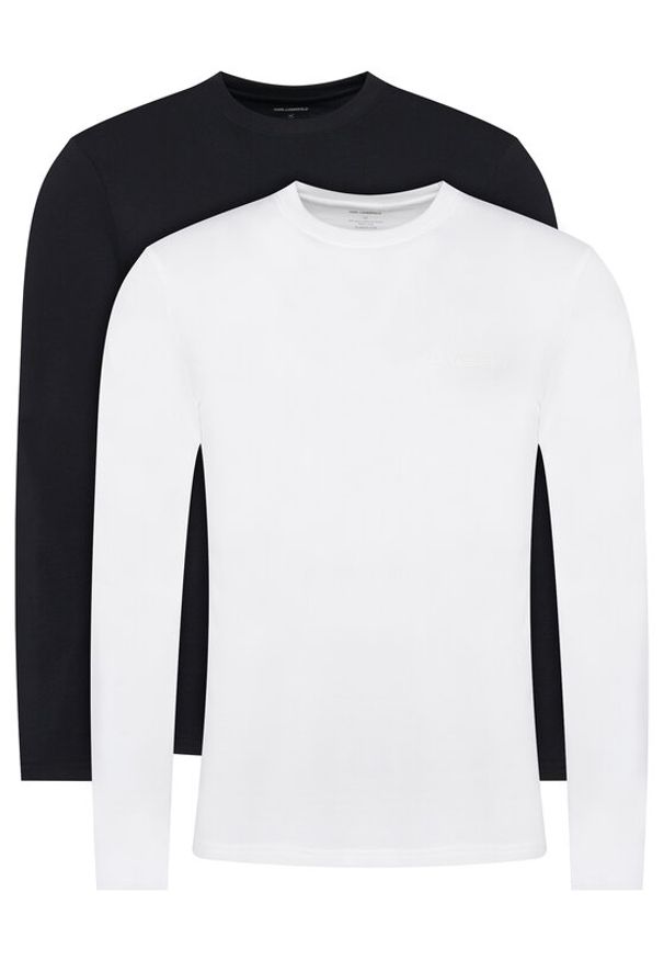Karl Lagerfeld - KARL LAGERFELD Komplet 2 t-shirtów A4M47003 Czarny Regular Fit. Kolor: czarny