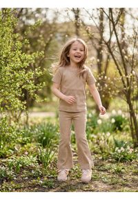 Sinsay - Legginsy flare z efektem sprania - beżowy. Kolor: beżowy #1