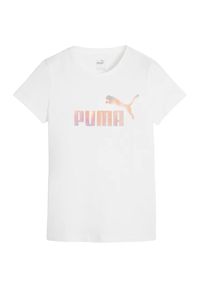 Puma - T-shirt Damski ESS+ Summer Daze. Kolor: biały