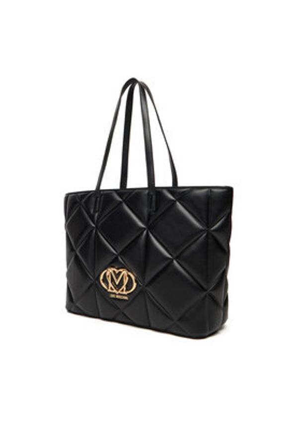Love Moschino - LOVE MOSCHINO Torebka JC4120PP0NLC0000 Czarny. Kolor: czarny. Materiał: skórzane
