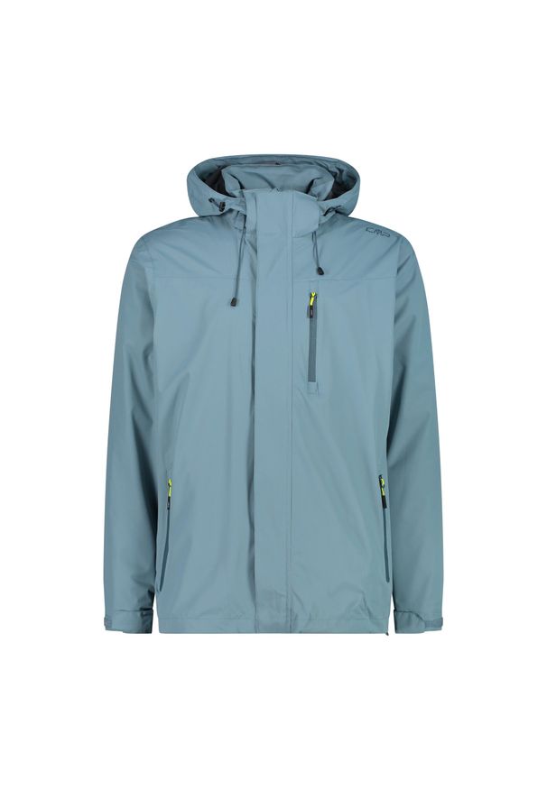 Kurtka z kapturem i zamkiem błyskawicznym z wentylacją CMP. Typ kołnierza: kaptur. Kolor: niebieski. Sport: turystyka piesza