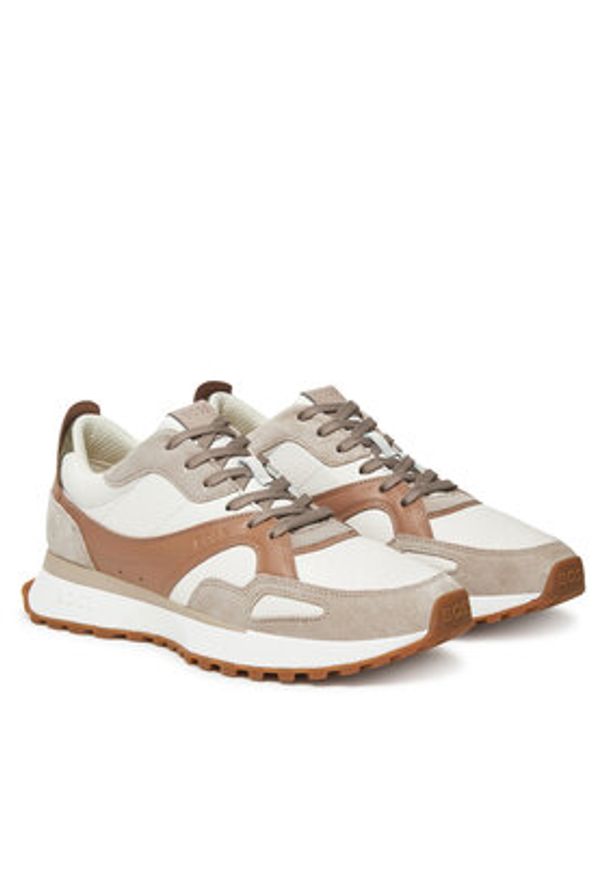 BOSS Sneakersy Jonah 50548782 Beżowy. Kolor: beżowy. Materiał: skóra