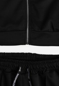 Renee - Czarny Komplet Dresowy z Bawełny Zasuwana Bluza i Spodnie Teviora. Kolor: czarny. Materiał: bawełna, dresówka #6