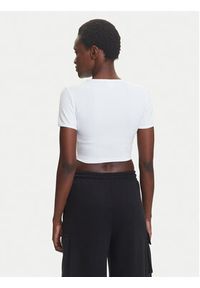 Adidas - adidas T-Shirt Essentials JC9026 Biały Slim Fit. Kolor: biały. Materiał: wiskoza, bawełna #5
